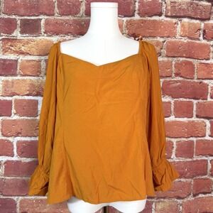 New York & Co Women's Size XXL‎ Off Shoulder Ruffle Short Sleeve Top Crop